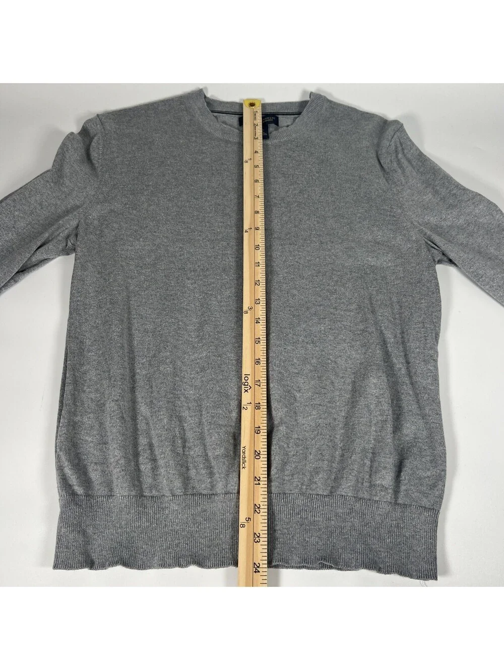 Banana Republic Crew-Neck Silk Cotton Cashmere Pullover Grey -Men's S